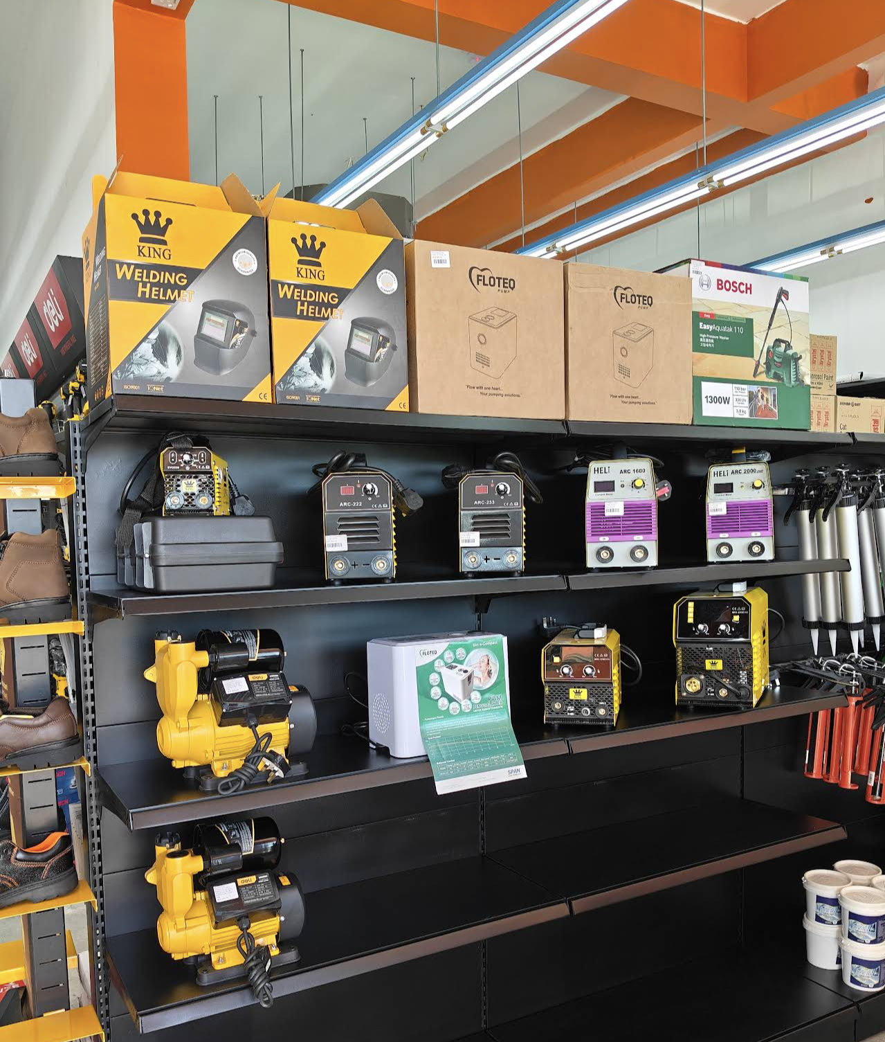 Power tool shelf at SMART Hardware Home